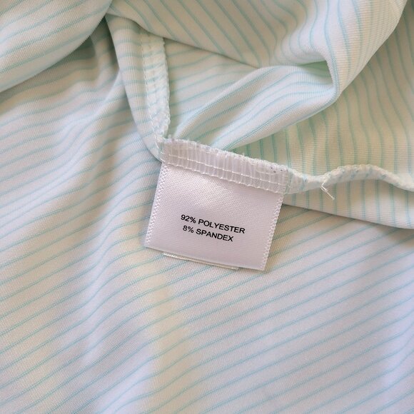 Peter Millar Summer Comfort Golf Polo Shirt Mens Large Green Stretch Performance - Picture 6 of 14